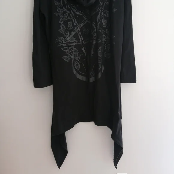 Killstar Lunar Wizard Long Asymmetric Cardigan Snake Serpent Celestial Unisex XS - Picture 11 of 17